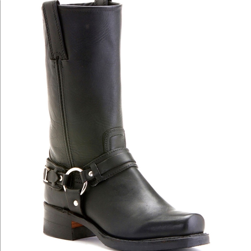 FRYE WOMEN'S BELTED HARNESS 12" BOOTS. *LIKE NEW*